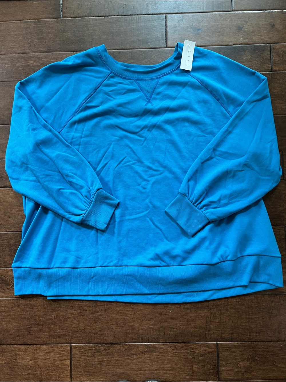 Livi Active Teal Blue Pullover Sweatshirt